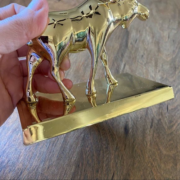 Brass Moose Christmas Stocking Holder - Picture 6 of 12